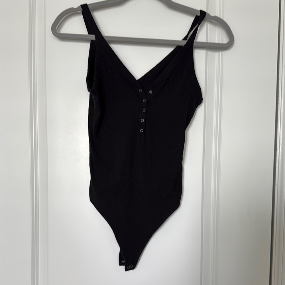 Abercrombie and Fitch Black Sleeveless Bodysuit